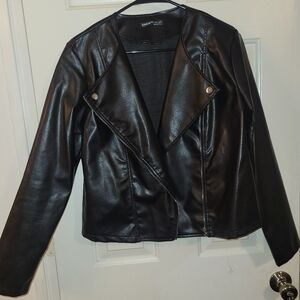SHEIN large faux leather jacket